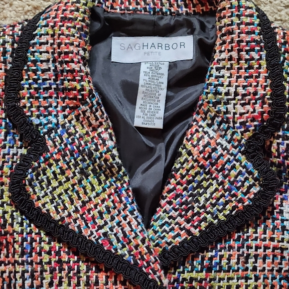 Sag Harbor Spring skirt set Size 12P Colors lime,black,pink,turquoise - Picture 2 of 15